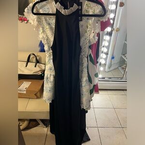 Silk dress with Diamond chocker